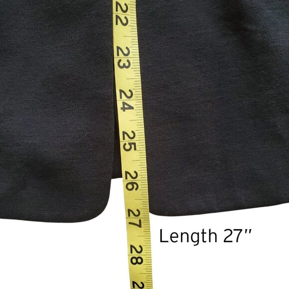 7 For All Mankind Stretchy Tuxedo Style Deep V-Neck Black Knit Blazer S - Picture 13 of 16